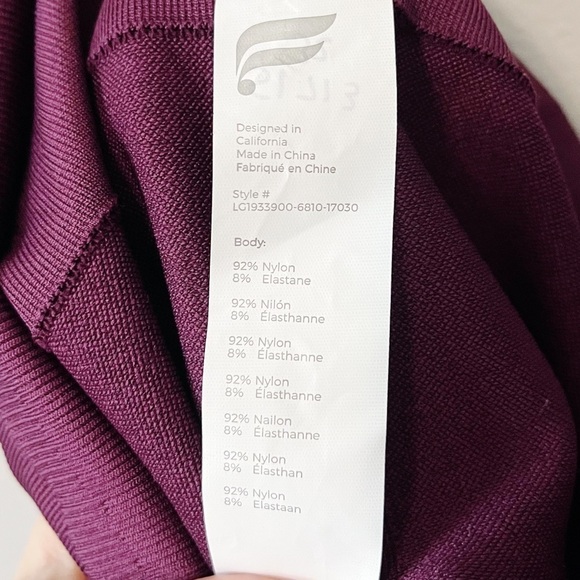 Fabletics Mosaic High Waist 7/8 Seamless Leggings Burgundy Size Small Mesh EUC - Picture 12 of 13